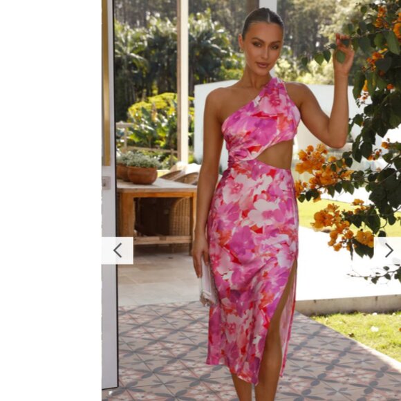 Darlia Midi Dress - Pink Floral - Picture 4 of 4
